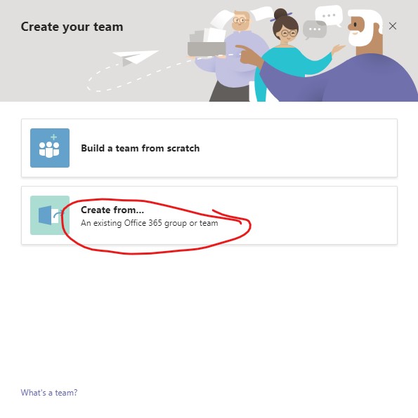 create a team from an existing site create a team from an existing site